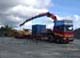 Lossning av tankar och 1st container p� Skanskas grusgrop i Sollefte�.