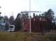 Demontering av timmerhus �t �stanb�cks Timmerhus AB, L�koms gamla skola.